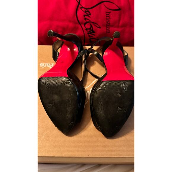 SOLD Christian Louboutin Viveka Leather Peep-Toe Pumps Size 7.5 - Picture 14 of 17
